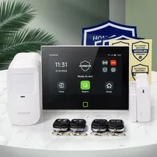 HOMSECUR Wireless WIFI 4G LCD Burglar Alarm System Touch Screen+4 Pet-Immune PIR