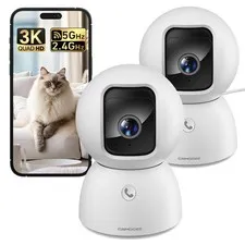 2 Pack 5G Pet Camera Indoor with Phone App, 3K Cat Dog Camera with Speaker, 5...