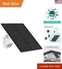 5W Solar Panel Charger for Outdoor Security Cameras -  Waterproof & USB-C