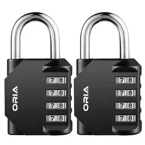 Combination Padlock 2PCS Password Locks 4 Digit Waterproof Outdoor Lock for Door