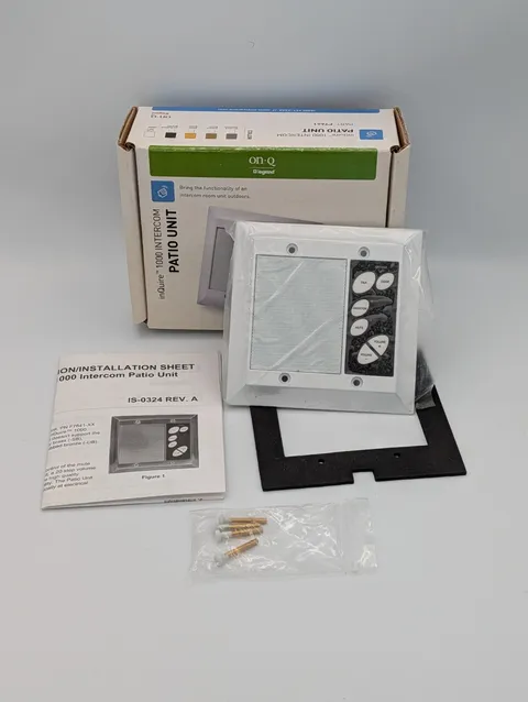 Outdoor Intercom Station Patio Unit On-Q Legrand F7641 White Cat5 System