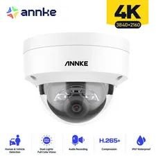 ANNKE C800 4K Poe Security Camera Outdoor IK10 8MP Smart Dual Light Built-In Mic
