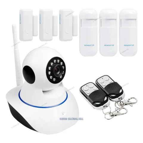 Wireless WiFi HD IP Camera + Wireless Detectors Monitoring Alarm System