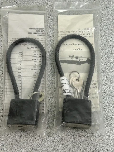 (2) Padlock Lock Series Regal Model R10SC Cable Lock Firearm Gun Keyed