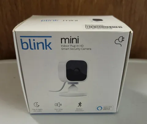 Blink Mini Indoor Plug-In Live HD Smart Security Camera (Open Box)