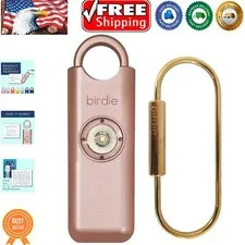 Empowering Women's Safety: Original Siren & Strobe Personal Alarm, Metallic Rose
