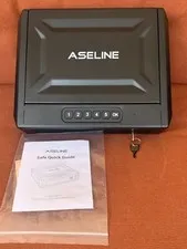 Aseline Portable Insurance /GUN  Storage Box (Safe) w/Key or Keypad    NWB