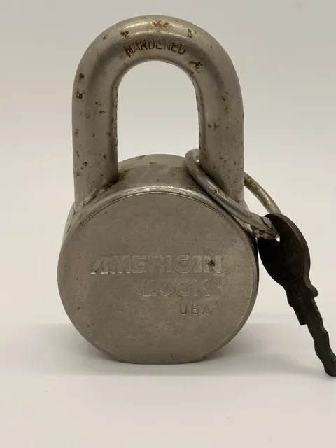 Vintage American Lock USA co. SEE Series H-10 Lock And Key