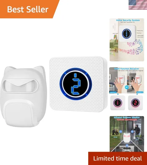 Versatile Wireless Motion Alert System - 38 Tunes & 328 Ft Detection Range