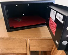 Barska Biometric Portable Safe Black Metal Matte for Valuables and Money
