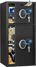 6.0 Cub Extra Large Home Fingerprint Safe Box 2 Door Safe with Drop Slot & Shelf