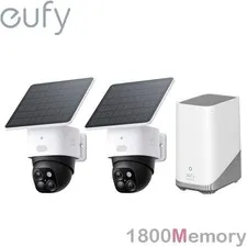 eufy Security Solo Cam S340 SoloCam 3K Wireless Security Camera Solar HomeBase