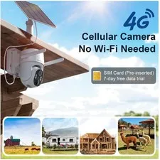 360 Degree Coverage 4G Security Camera, Two-Way Audio