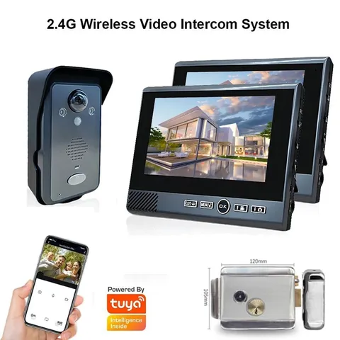 1080P Wireless Video Intercom, No-Drill, Motion Detection, Long Standby,Doorbell