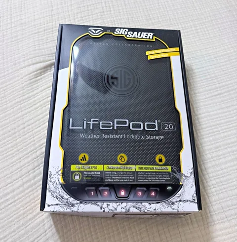 SIG SAUER LifePod 2.0 Small Portable Water Resistant Combo Safe, Black