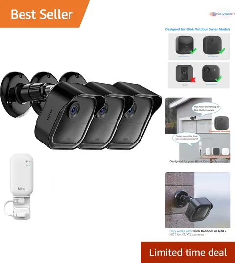 Weatherproof Wall Mount 3 Pack for Blink Outdoor Cameras 360° Adjustable