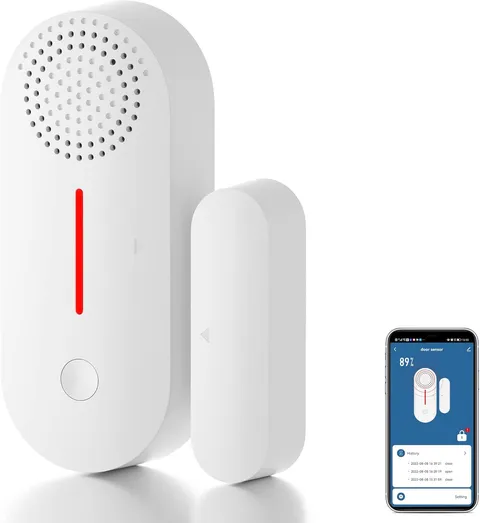 Wifi Door Window Sensor Alarm: Wifi Door Sensor with App Alerts, 120 Db Siren,Ti