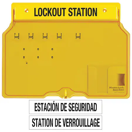 Master Lock 1482B Lockout Station, Unfilled, 12-1/4 In H