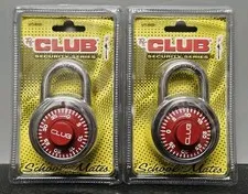 2X THE CLUB COMBINATION PADLOCK LOCK Security Series Gates Locker Tool 