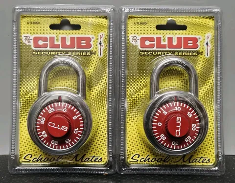 2X THE CLUB COMBINATION PADLOCK LOCK Security Series Gates Locker Tool 