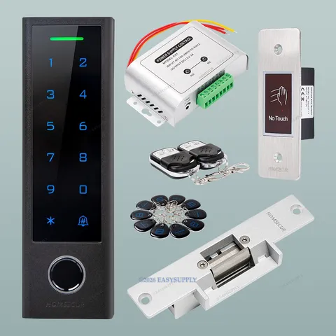 HOMSECUR Smart Door Access Control Lock Kit+IR Switch Electric Strike Lock Power
