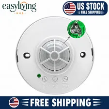 360 Degree Ceiling Occupancy Sensor PIR Motion Sensor Switch with 3 Detectors,10