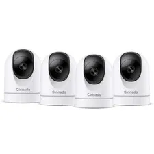 2K Home Security Cameras Indoor with 2.4GHz Wi-Fi & Siren, D1 4Pack