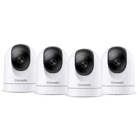 2K Home Security Cameras Indoor with 2.4GHz Wi-Fi & Siren, D1 4Pack