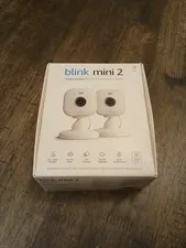 Blink Mini 2 - 2 Cams - Indoor/Outdoor Plug-in Smart Security Cameras - Black
