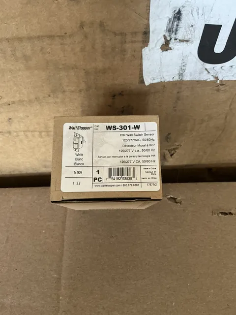 Wattstopper WS-301-W PIR Wall Switch Sensor 120/277VAC 50/60Hz White NOS