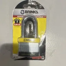 Brinks Commercial Boron Steel Padlock 662-52091 Cut Pick Pry Resistant 2" 50mm