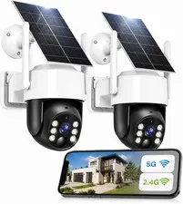 2K/4MP Solar Security Cameras System Wireless Outdoor, Battery Powered WiFi 