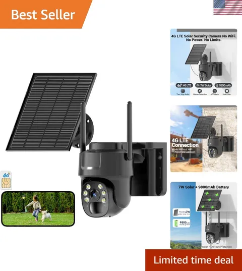 Advanced 4G LTE Wireless Camera - PIR Motion Detection, Two-Way Audio, Outdoor