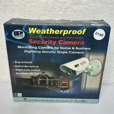 IP 56 Weatherproof Security Camera To TV Color W/ Night Vision & Mic New In box