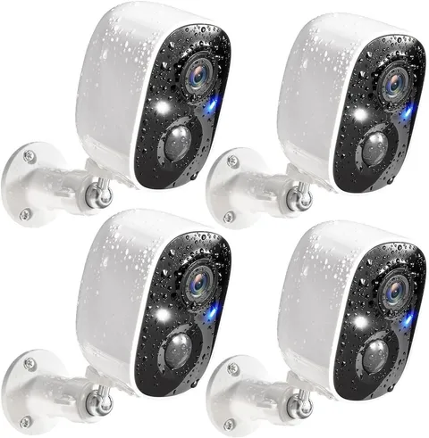 2K Wireless Security Cameras GMK 4 Pack Outdoor Battery